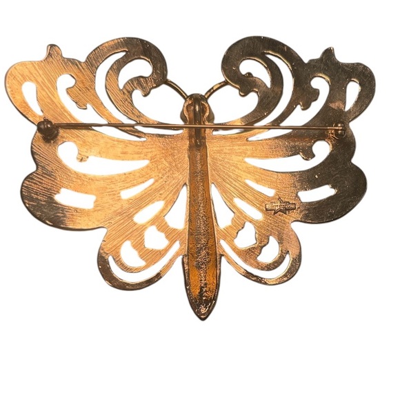 Cindy Adams Enamel Butterfly Brooch/Pendant - Picture 3 of 3